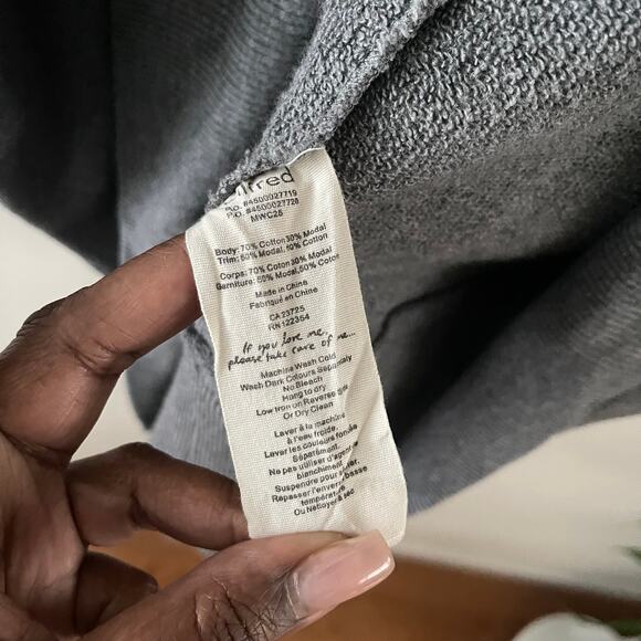 Aritzia Wilfred Diderot Cardigan Sweater XS Gray Cocoon Minimalist Layering - Picture 6 of 8